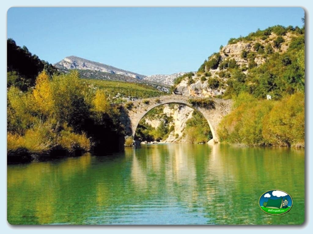 Camping El Puente en Rodellar, Huesca, Aragón, España. Página