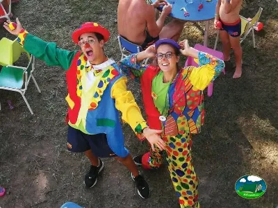 Parque infantil con animación y payasos del Camping Lloret Blau, Lloret de Mar (Girona)