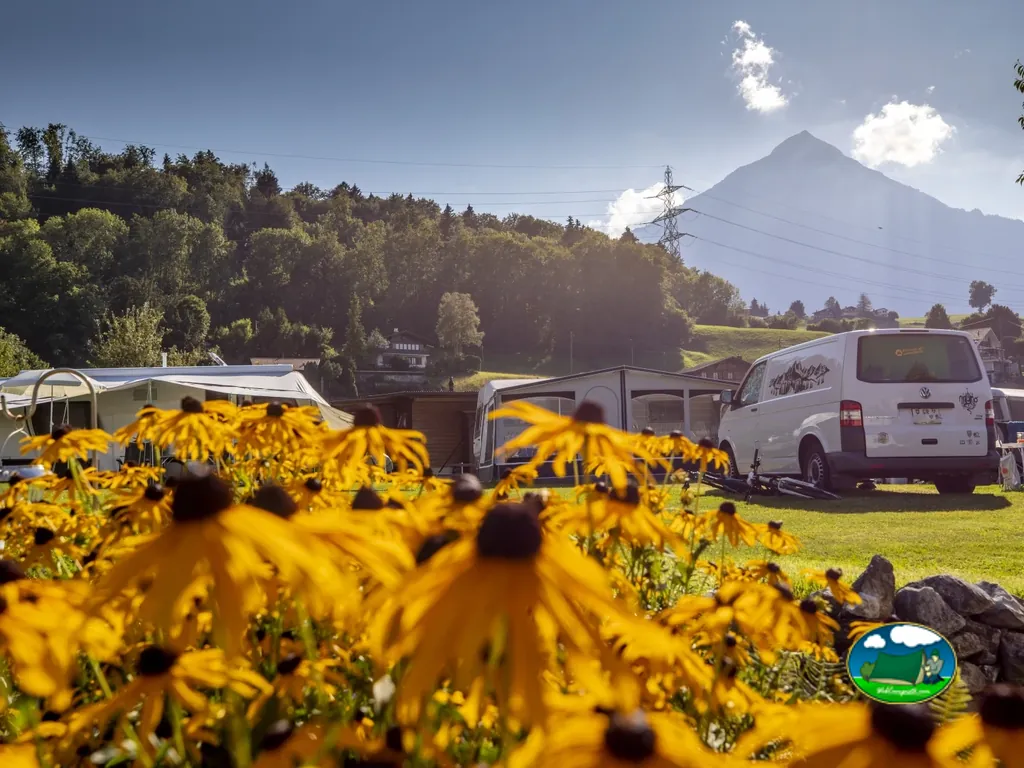 Mobil-home con vistas a la montaña del Camping Stuhlegg, Krattigen