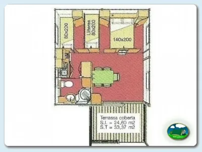 Plano del recinto del Camping Besalú, Besalú (Girona)