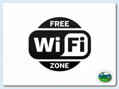 Cartel WiFi gratis del Camping Besalú, Besalú (Girona)