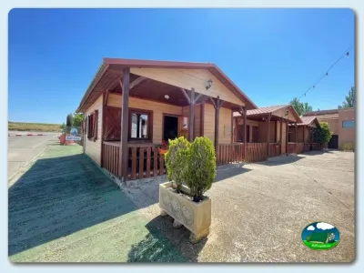 Mobil-home con terraza y porche del Camping Bardenas, Villafranca (Navarra)