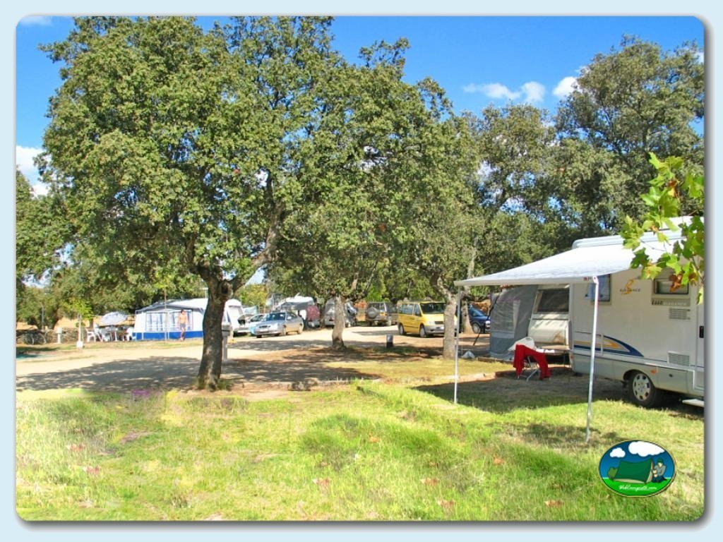 Camping  Monfrague foto de Parcelas