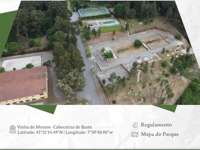 Plano del recinto del Camping Parque de Campismo e Caravanismo de Cabeceiras de Basto, Cabeceiras de Basto (Braga)