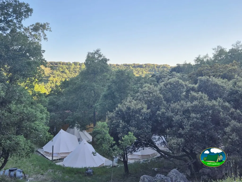 Glamping con vistas a la sierra boscosa del Camping Glamping La Bellota, Encinas de Esgueva (Valladolid)
