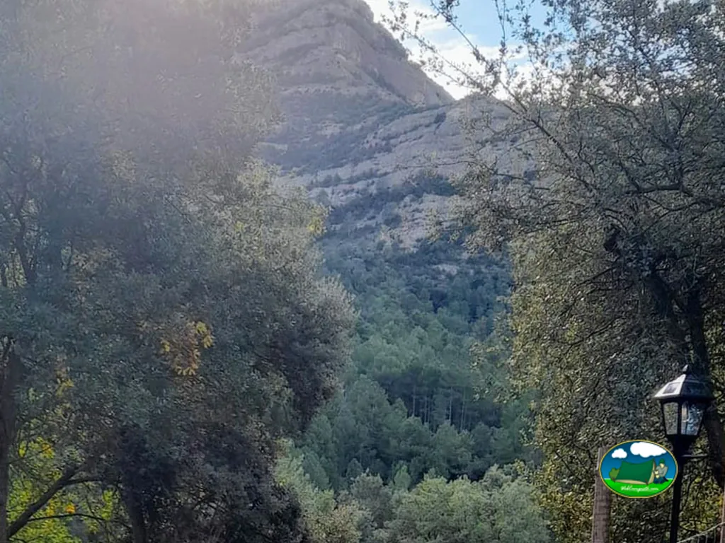 Montaña boscosa con vistas al valle del Camping El Rebost de Penyagalera, Beceite (Teruel)