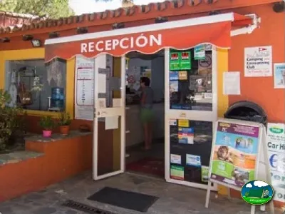 Recepción del Camping Cabopino, Marbella (Málaga)
