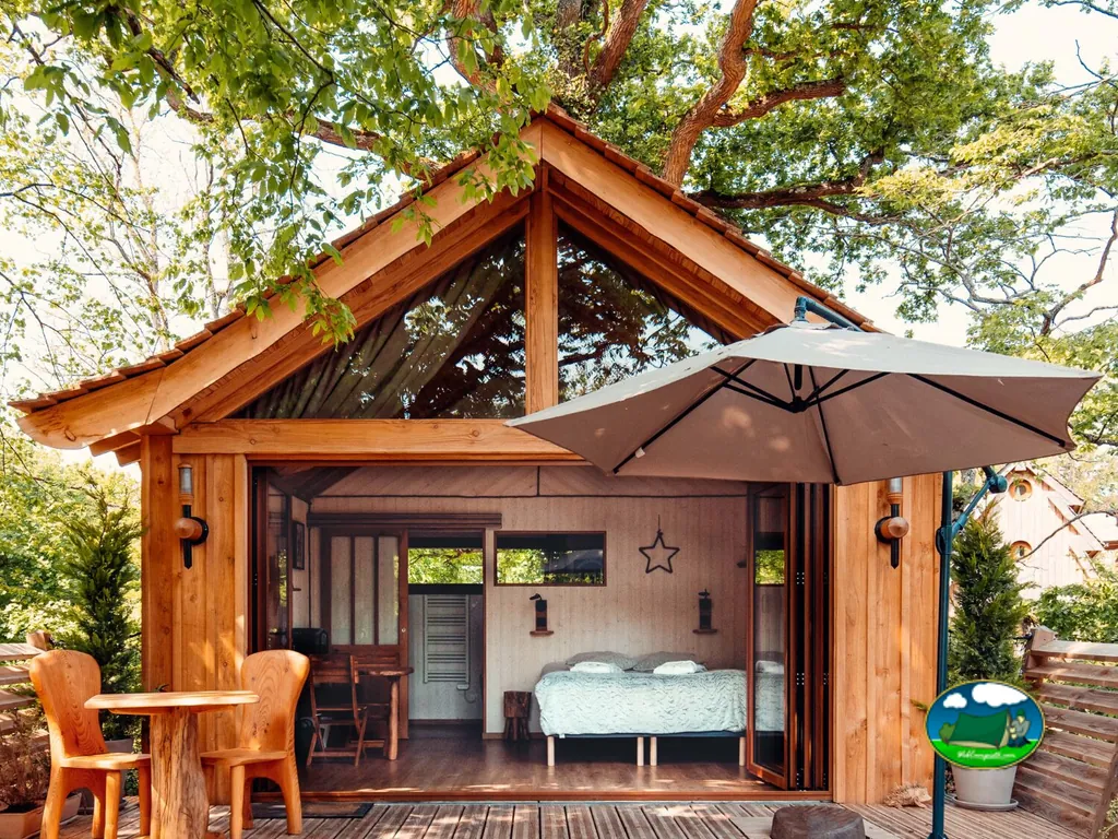cabaña con dormitorio