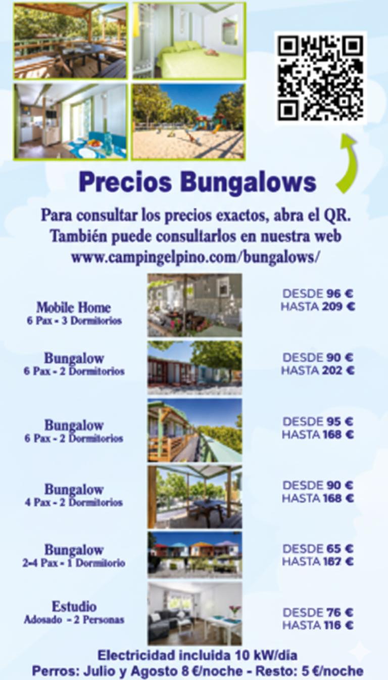 Tarifas Parcelas en Camping El Pino, Málaga, España