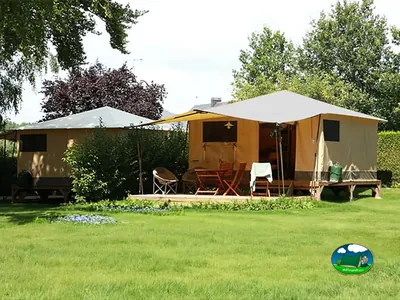 Glamping con terraza