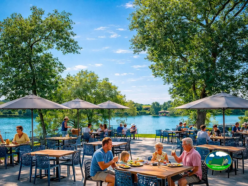 Restaurante junto al lago