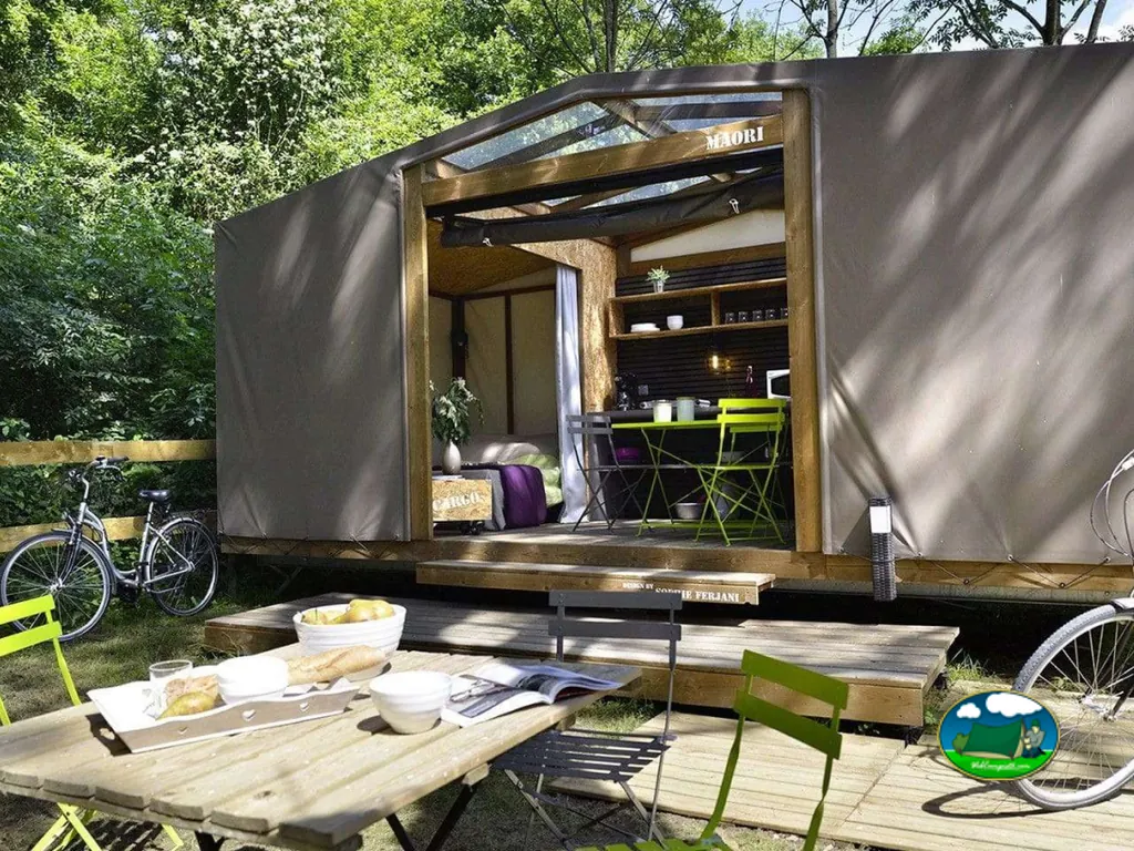 Glamping con terraza