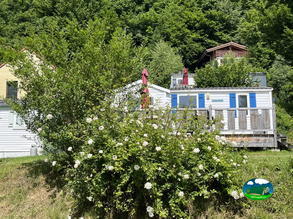 casa móvil con flores