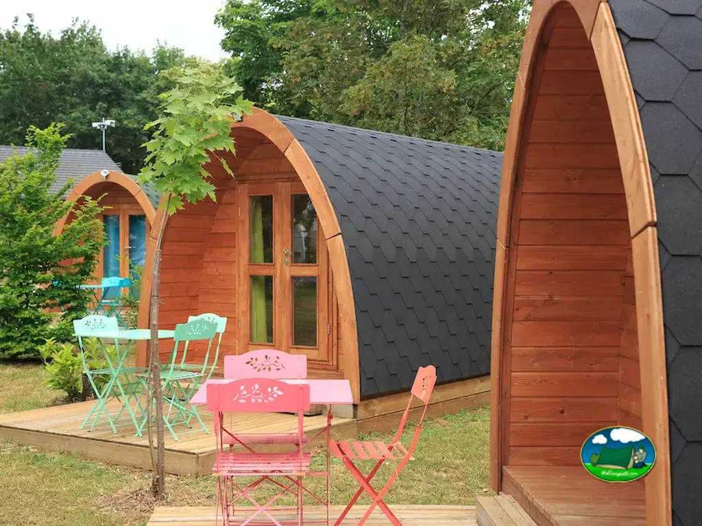 cabañas redondas de madera