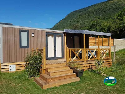 Mobil-home con vistas a la montaña del Camping La Mousquère, BOURISP (Altos Pirineos)