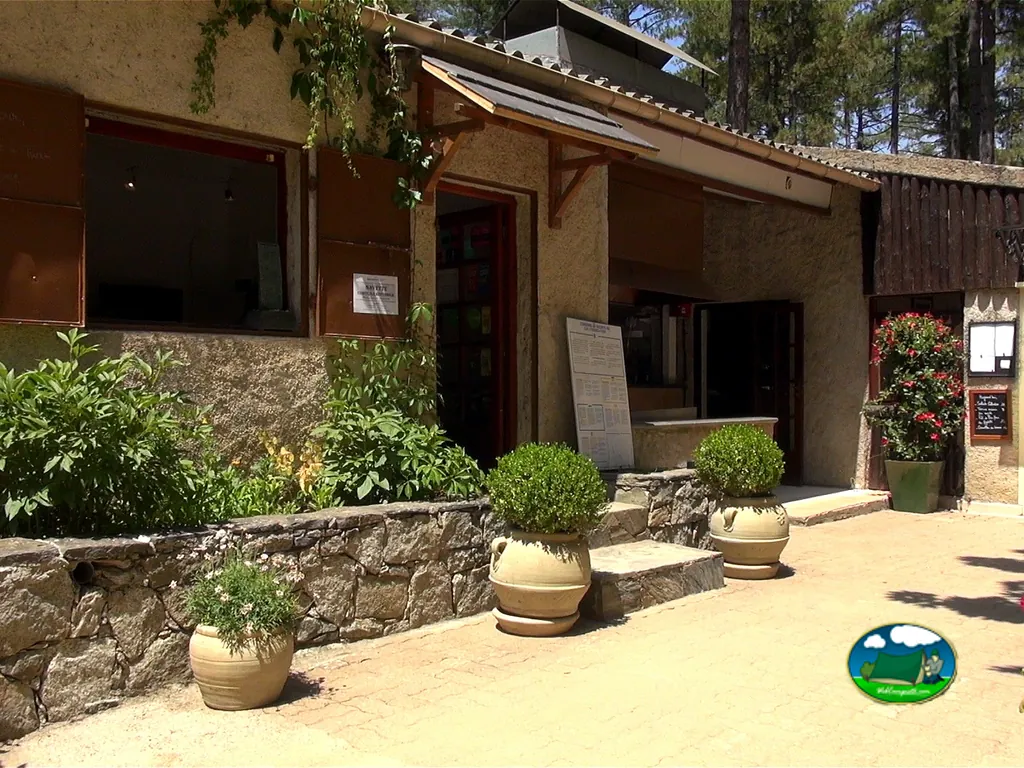 Recepción del camping del Camping de Tuani, CORTE (Alta Córcega)