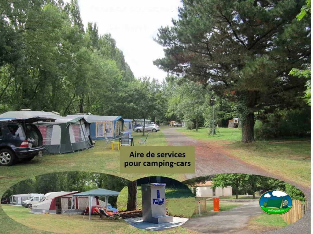 Parcela para camping-cars del Camping Municipal Le Marais, SAINT-BENOIST-SUR-MER (Vendée)