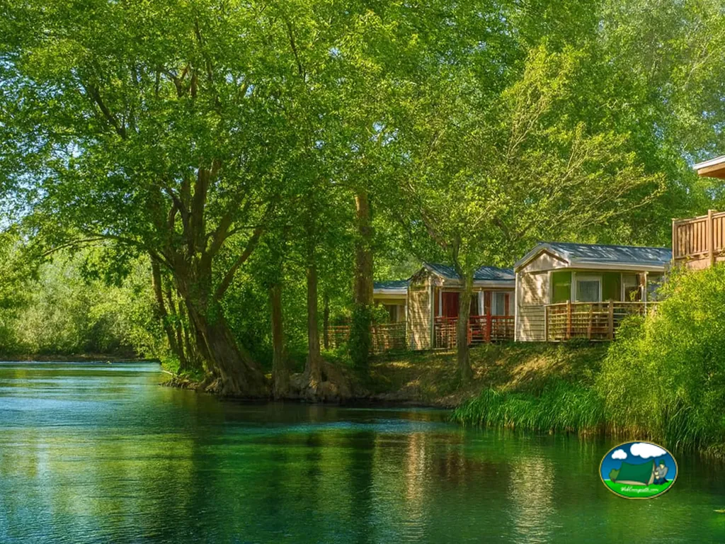 cabañas junto al río
