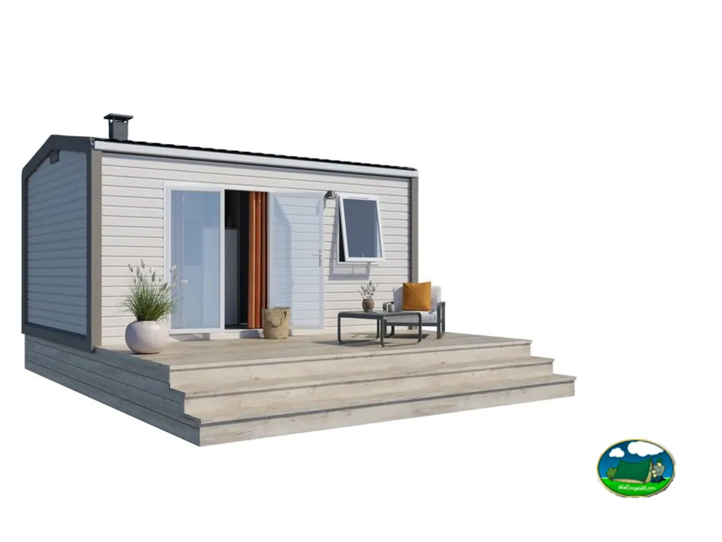Casa móvil con terraza