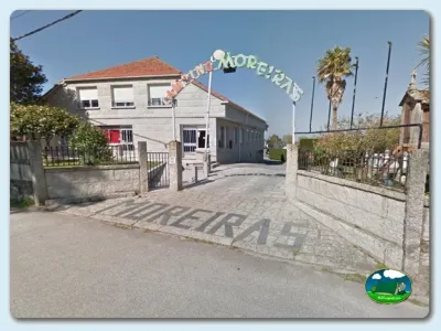 Recepción y entrada del Camping Moreiras, Moreires (Pontevedra)