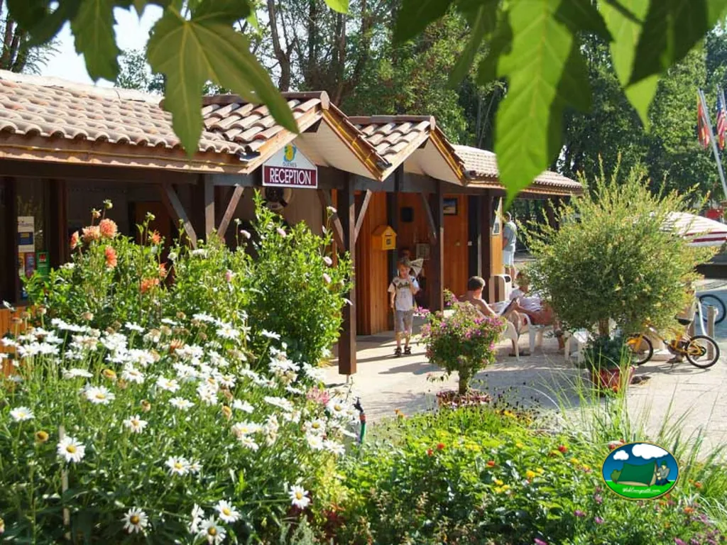 Recepción rodeada de flores