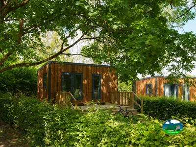 Cabañas modernas entre árboles