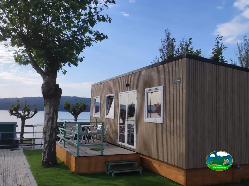 Mobil home frente a la ría de Camping Río Ulla, Vilagarcía de Arousa