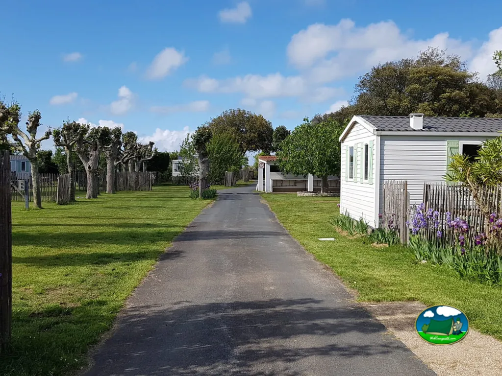 camino junto a casas móviles
