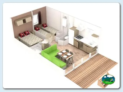 Plano del recinto del Camping Las Gaviotas, Santa María del Mar (Asturias)