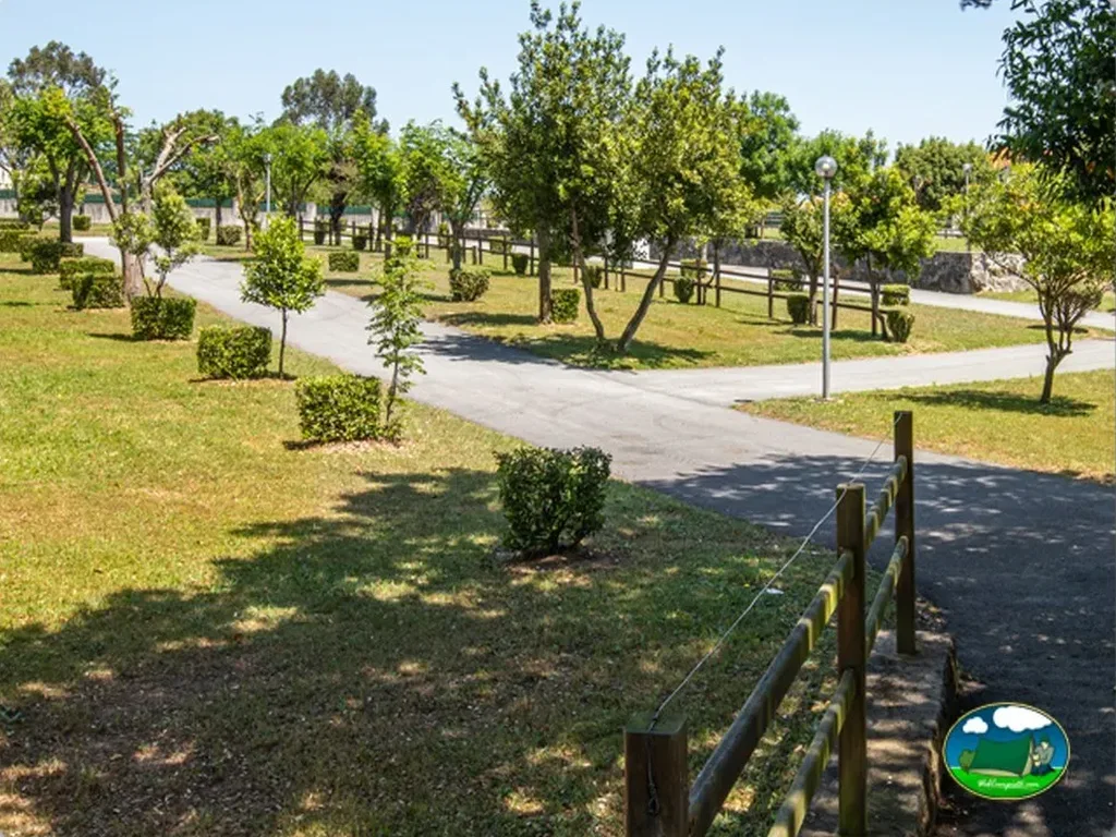 Parcela con vistas al entorno arbolado del Camping Latas, Somo (Cantabria)