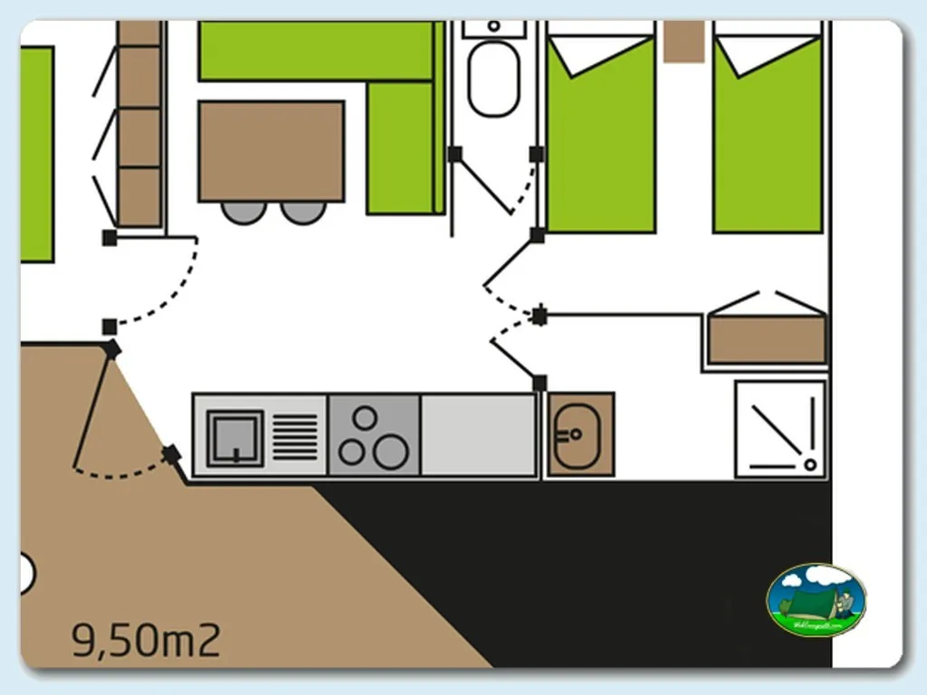 Plano del recinto del Camping Sopelana, Sopelana (Vizcaya)