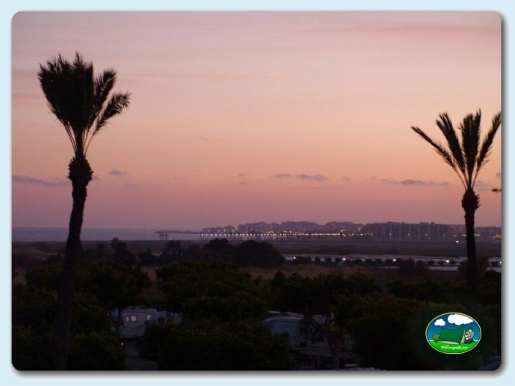 Zona de acampada en Camping Roquetas, Almería, España