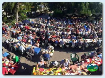 Restaurante con evento comida al aire libre del Camping Playa de Mazarrón, Bolnuevo (Murcia)