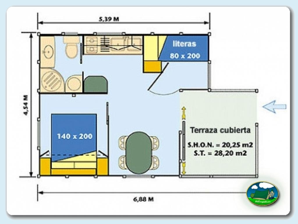 Bungalow Trianon&nbsp;(2 adultos + 2 ni&ntilde;os) en Camping Playa de Mazarrón, España