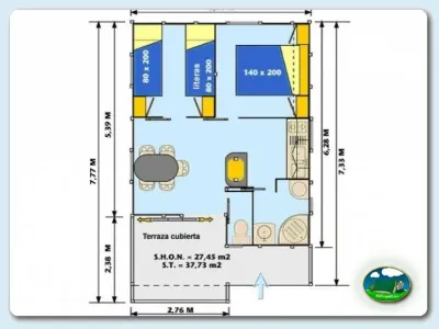 Plano del recinto del Camping Playa de Mazarrón, Bolnuevo (Murcia)