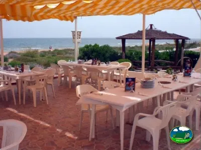 Restaurante junto al mar con vistas a la playa del Camping San Vicente, Xeraco (Valencia)