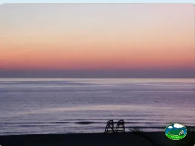 Playa junto al mar atardecer del Camping San Vicente, Xeraco (Valencia)