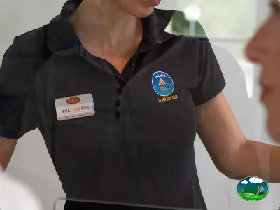 Recepción y personal del Camping Son Bou, Alaior (Menorca)