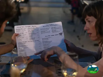 Menú de restaurante del Camping Son Bou, Alaior (Menorca)