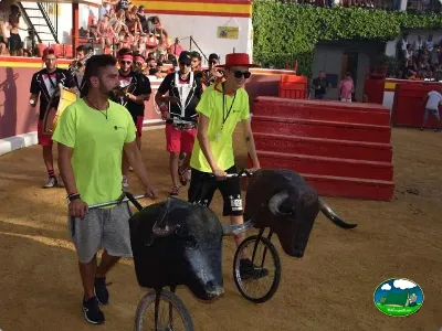 Evento temático con toros del Camping Bravoplaya, Ribera de cabanes (Castellón)