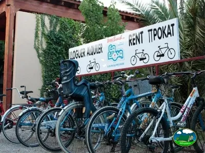 Alquiler de bicicletas en recepción del Camping La Llosa, Cambrils (Tarragona)